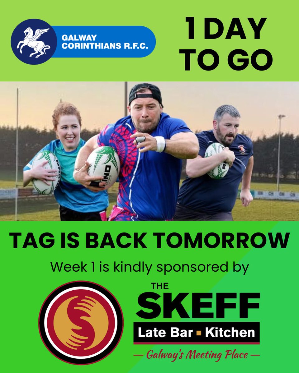 GalwayCorinthiansRFC (@corinthiansrfc) on Twitter photo Not long to wait - Corinthians Tag is back TOMORROW!
Major shoutout to this week’s sponsor <a href="/TheSkeffBar/">The Skeff Bar & Kitchen</a> for their continued and valued support
There are still some sponsorship slots available for the coming weeks. Hit us up! Not long to wait - Corinthians Tag is back TOMORROW!
Major shoutout to this week’s sponsor <a href="/TheSkeffBar/">The Skeff Bar & Kitchen</a> for their continued and valued support
There are still some sponsorship slots available for the coming weeks. Hit us up!