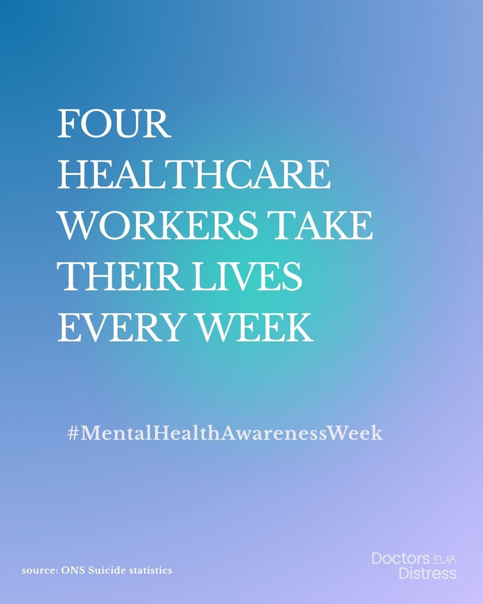 During Mental Health Awareness Week, we want to highlight these harrowing statistics to make it clear that there is a real issue here. Healthcare workers are not OK.

Please RT and let's start a conversation. 

#mentalhealthawarenessweek