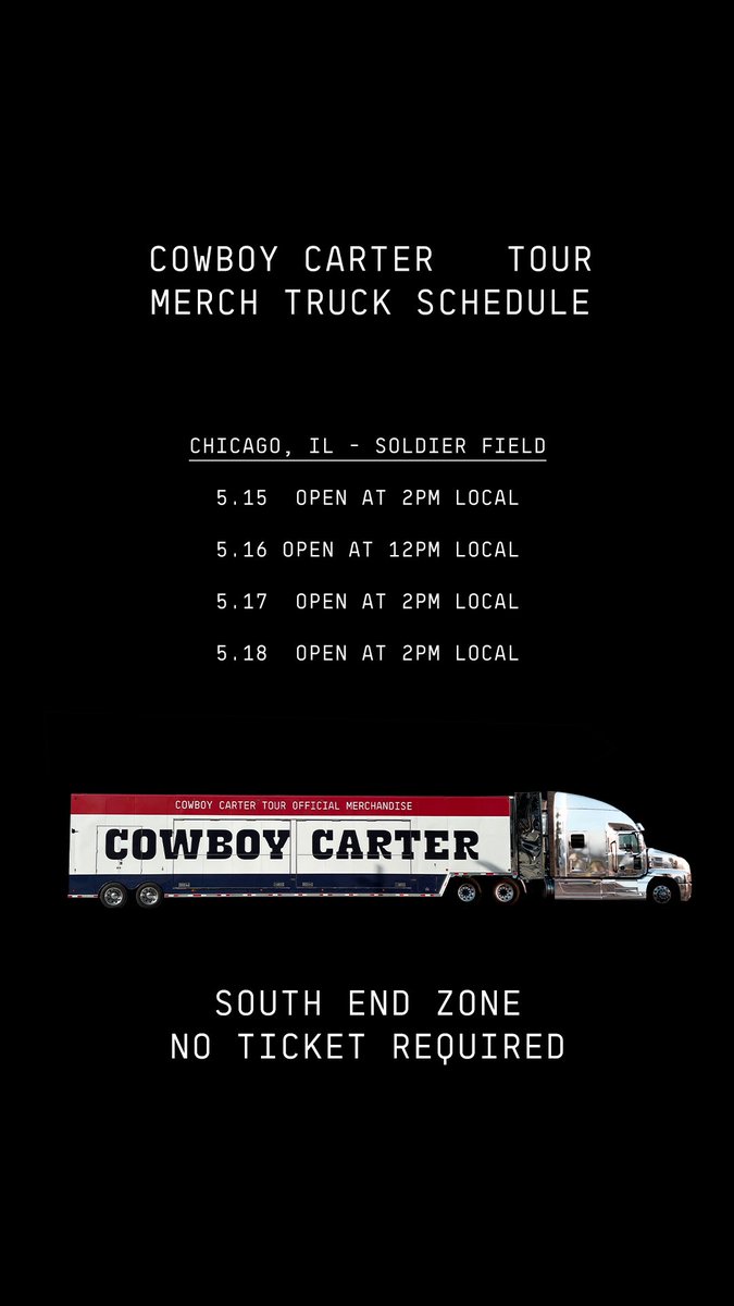 Chicago CCT Official Merch truck schedule, don’t miss out ⬇️