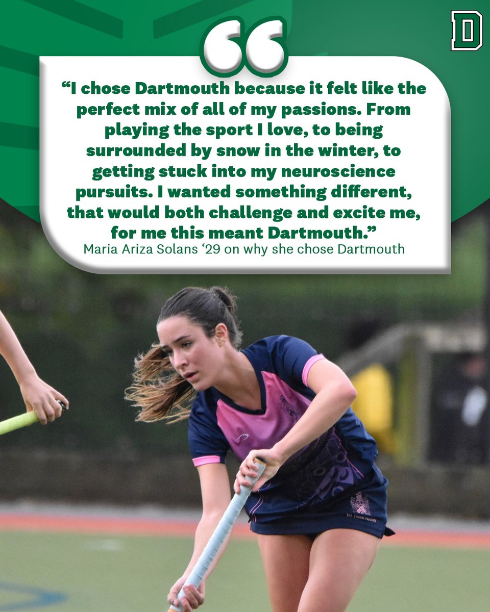 Let's welcome Maria Ariza Solans to the Dartmouth field hockey family! We look forward to seeing you on the field this fall!

#GoBigGreen | #TheWoods🌲