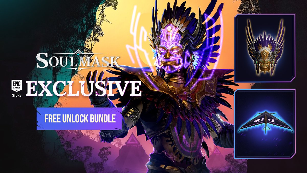 Soulmask (@soulmask_) on Twitter photo store.epicgames.com/en-US/p/soulma…
Soulmask is NOW AVAILABLE on <a href="/EpicGames/">Epic Games Store</a>🥳
Claim your free memorial rewards — including a specially designed mask and glider skin!
AND Enjoy a global best-ever 30% launch discount on Soulmask, available only until May 29, 2025.
Embark on a 500-hour store.epicgames.com/en-US/p/soulma…
Soulmask is NOW AVAILABLE on <a href="/EpicGames/">Epic Games Store</a>🥳
Claim your free memorial rewards — including a specially designed mask and glider skin!
AND Enjoy a global best-ever 30% launch discount on Soulmask, available only until May 29, 2025.
Embark on a 500-hour