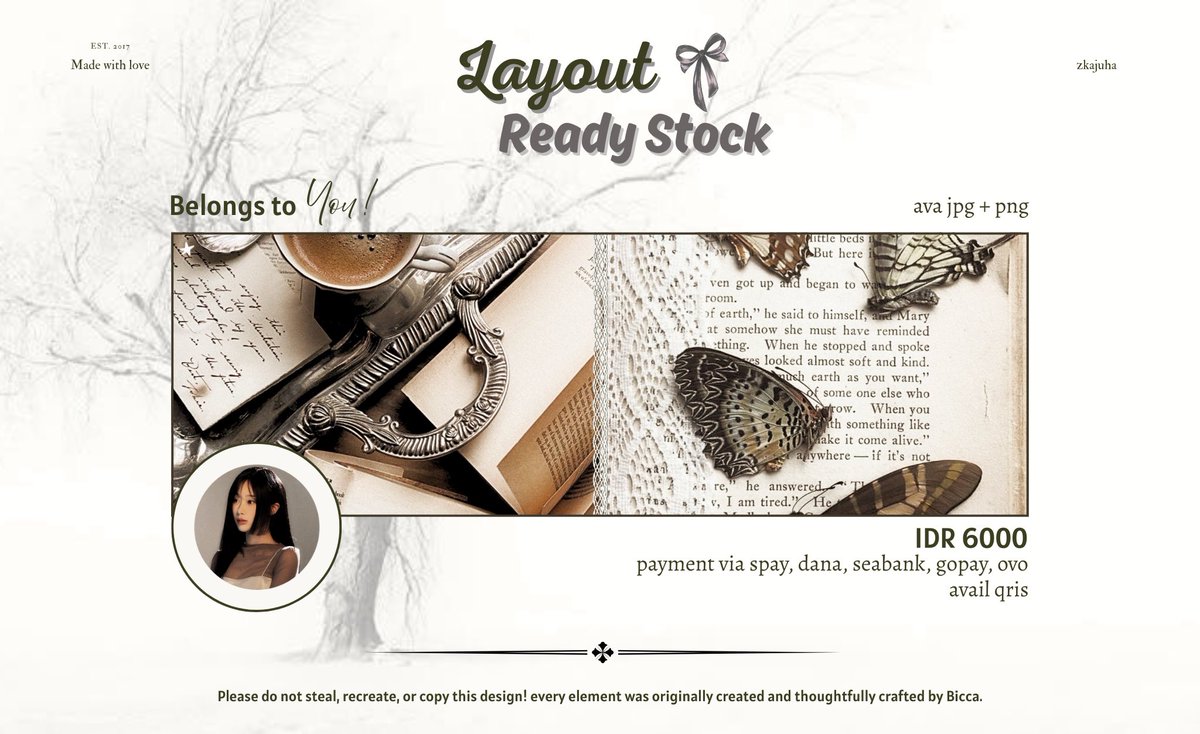 xwhine's tweet image. ㅤ
help repost, thank you! ׁ   ❤︎   ˖  

hi! i’ve a 5 ready stock layout GISELLE new pict! for those who want it, you can DM me to take the layout! 💌 get ava png + jpg, price in pict 🤍

#zonauang #zonajajan  
  ㅤ