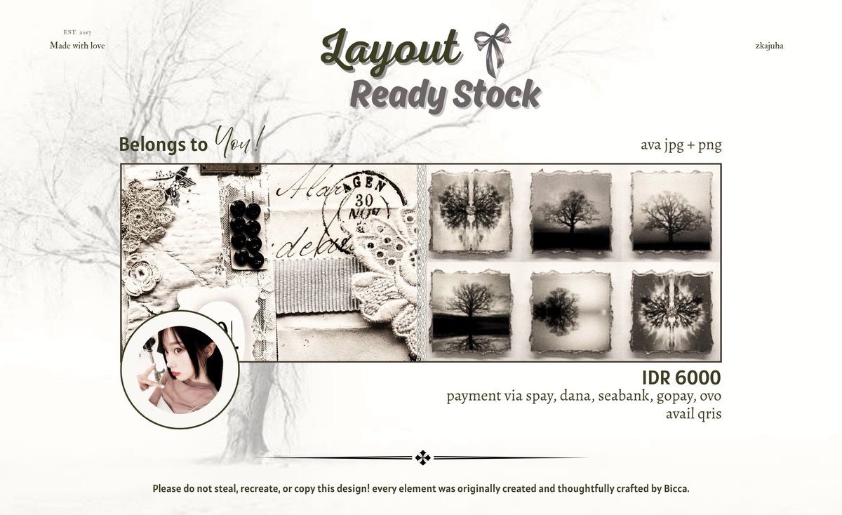 xwhine's tweet image. ㅤ
help repost, thank you! ׁ   ❤︎   ˖  

hi! i’ve a 5 ready stock layout GISELLE new pict! for those who want it, you can DM me to take the layout! 💌 get ava png + jpg, price in pict 🤍

#zonauang #zonajajan  
  ㅤ