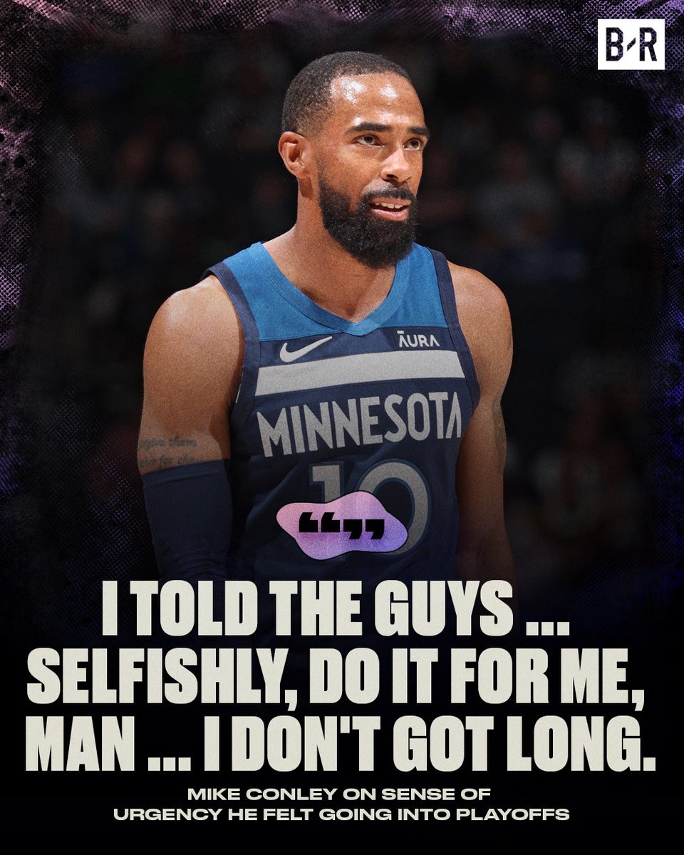 Mike Conley spoke on his mindset at this stage of his career last year before the playoffs

Now the T-Wolves are back in the Conference Finals 🔥