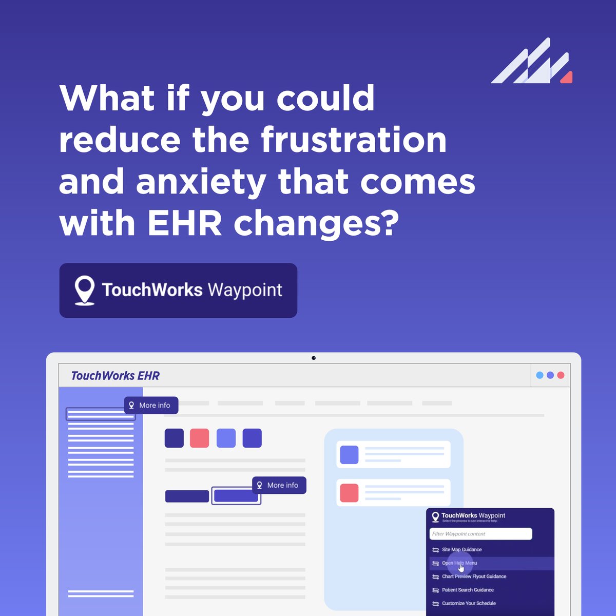 Navigating rapid tech changes can be hard. That’s why we’re launching TouchWorks® Waypoint! This tool enhances understanding of our TouchWorks® EHR, helping users feel more confident and supported. Learn more: hubs.li/Q03mC4gW0 
#EHR #Healthcare #Innovation