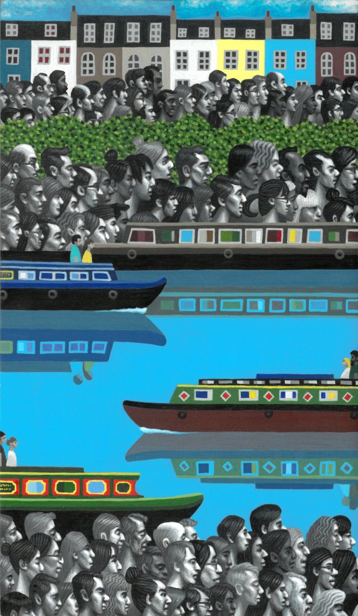 Sold to buyers in North London, recent paintings ‘Supermarket’ ‘Kintsugi’ and ‘Canal’.