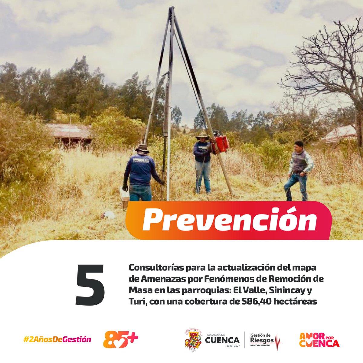2AñosDeGestión🎉 

Desde la Dirección de Riesgos, hemos trabajado con compromiso, estrategia y corazón ❤️ para proteger lo más valioso: nuestra gente.

🌪️ Anticipar.
🛡️ Prevenir.
🤝 Actuar juntos.

<a href="/czamoramatute/">Cristian Zamora M</a> <a href="/MunicipioCuenca/">Municipio Cuenca</a>