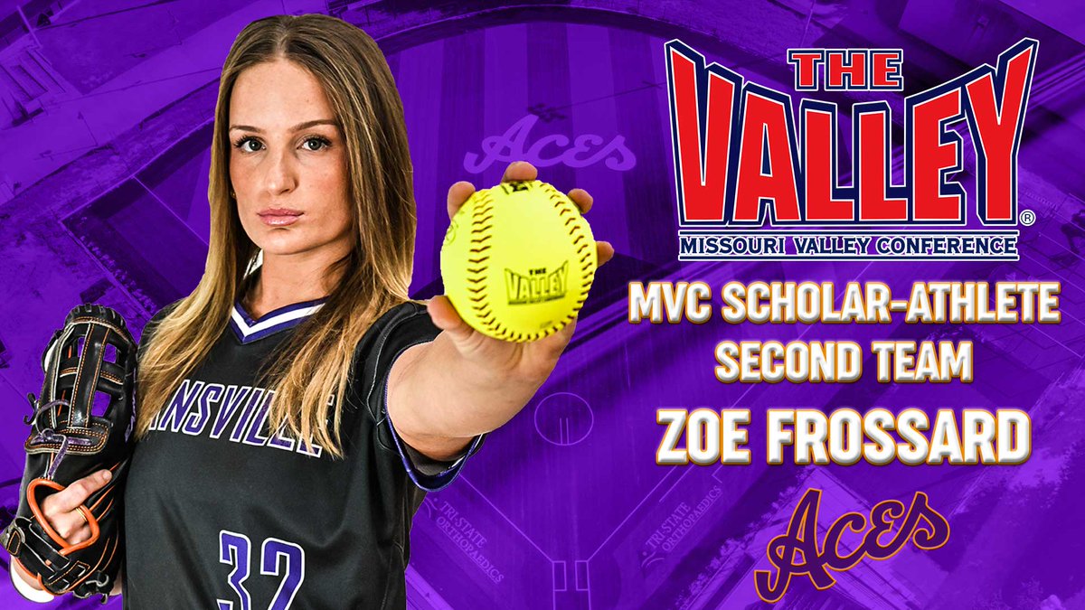With a 3.88 cumulative GPA, Zoe Frossard has been named to the MVC Scholar-Athlete Second Team

📰 tinyurl.com/3k68asz2
🥎 #ForTheAces