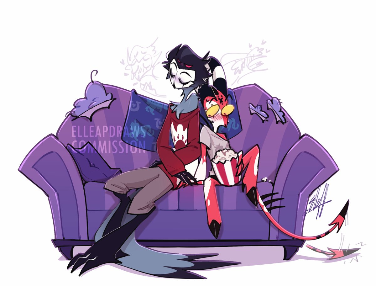 elleapdraws's tweet photo. Surprise #Stolitz comm for @/sugar-fluff.bsky.social with the theme “Hands+touch+shy”! 
Thank you for the support! 💕 https://t.co/LOE0h9yId4