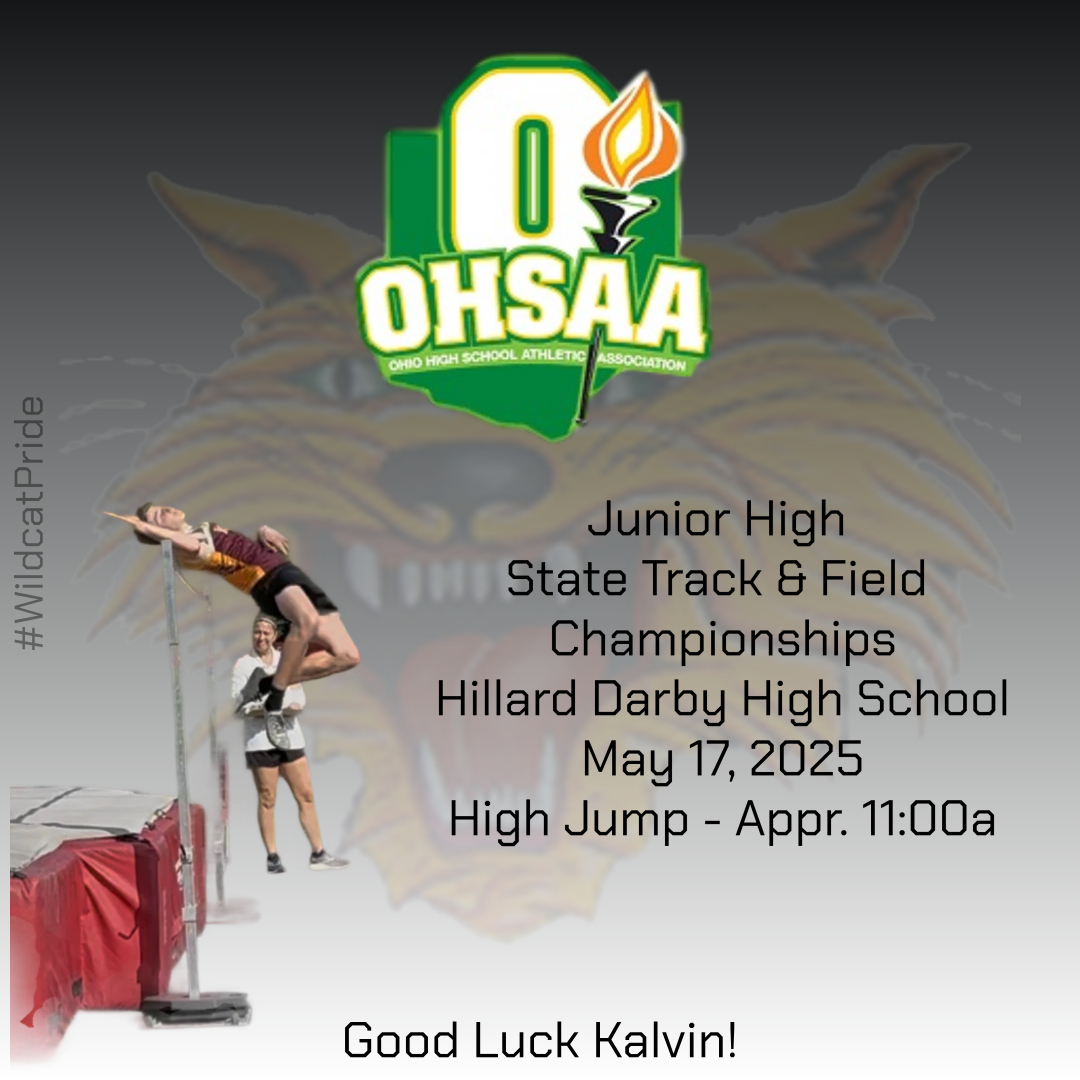 BIG Congrats to Kalvin Hovest!
He’s qualified for the JH TF State Meet in HJ!

The Top 24 in each event make it, regardless of school size.

Kalvin becomes the 6th Kalida athlete to qualify—and the 2nd in his family to do it!
#WildcatPride #StateBound