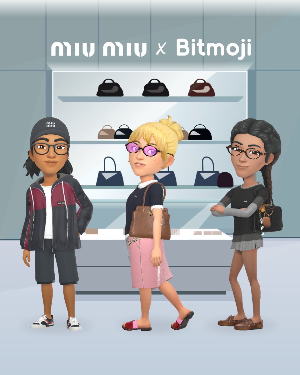 We’re excited to announce a new Bitmoji collection with <a href="/MIUMIUofficial/">Miu Miu</a>! Starting today, Snapchatters can elevate their digital style with a curated selection of the most coveted pieces from Miu Miu’s L’Été collection. To check it out, visit: snapchat.com/bitmoji/avatar….