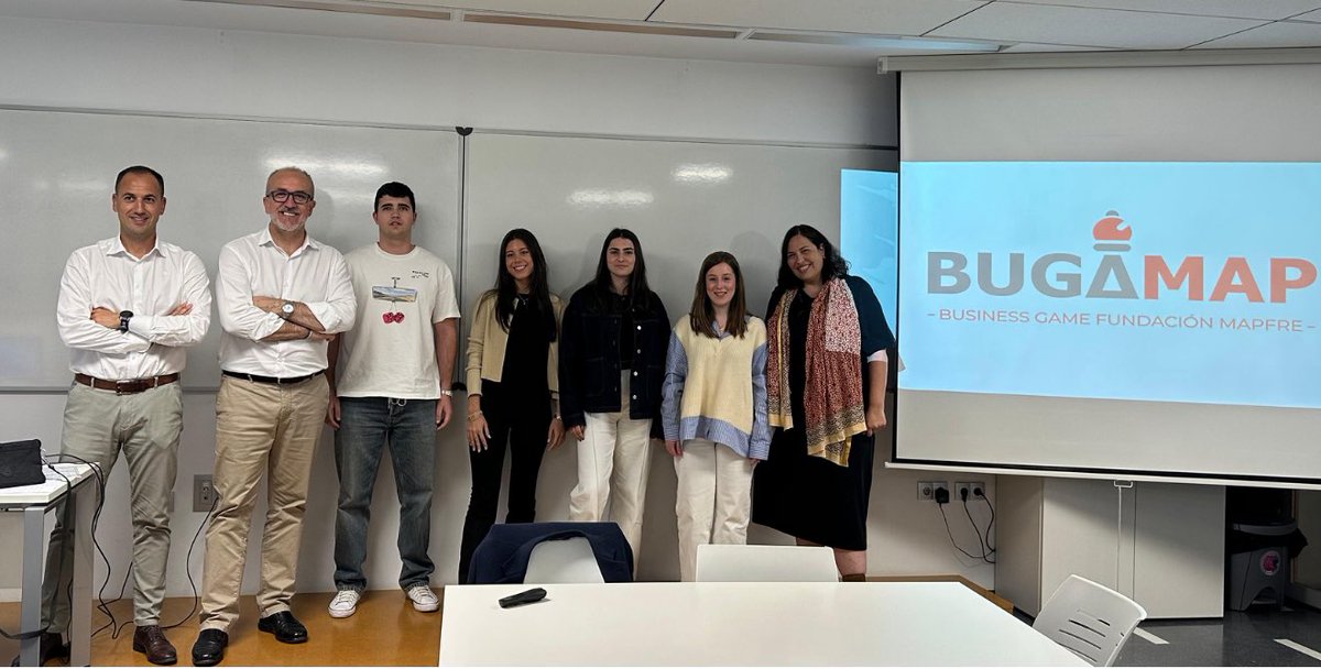 FCCEE UGR (@fcceeugr) on Twitter photo El equipo ganador del primer Business Game BugaMAP de <a href="/fmapfre/">Fundación MAPFRE</a> y @mapfre_es está formado por Mar Pérez, Paula Sánchez, Judith García y Gustavo Sáez, de GADE Representarán @canalugr y @fccee_ugr en la final de equipos interuniversitarios en la Fundación Mapfre (Madrid) El equipo ganador del primer Business Game BugaMAP de <a href="/fmapfre/">Fundación MAPFRE</a> y @mapfre_es está formado por Mar Pérez, Paula Sánchez, Judith García y Gustavo Sáez, de GADE Representarán @canalugr y @fccee_ugr en la final de equipos interuniversitarios en la Fundación Mapfre (Madrid)