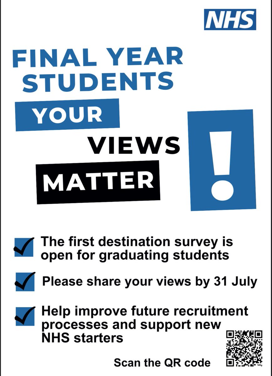 Are you a final year student training in South Yorkshire? The SYICB need you to complete the below survey to help improve future recruitment process and support for NHS new starters forms.office.com/Pages/Response…