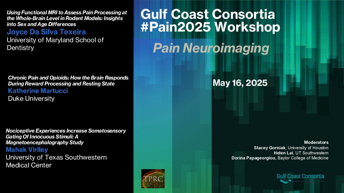 Invitation: #Pain2025 Workshop, Pain Neuroimaging, May 16, 2025, 1-2 pm (CDT) - mailchi.mp/1473ddd37823/l…