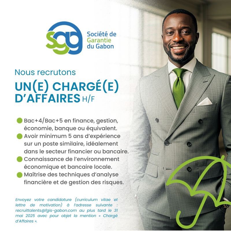 📢 AVIS DE RECRUTEMENT

👉 Poste : Chargé(e) d’Affaires
📅 Date limite de soumission des candidatures : 31 Mai 2025

Pour plus de détails disponibles au lien suivant 👇:

🔗 bit.ly/OurTeamFGIS
