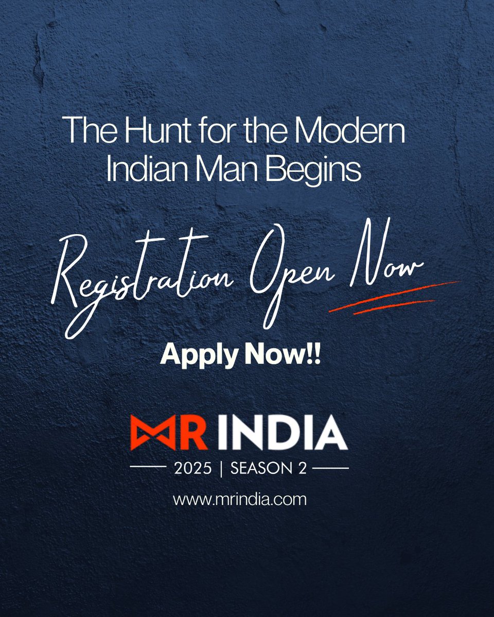 FORMS ARE LIVE!

The hunt for the next Modern Indian Man is officially ON! Mr India 2025 – Season 2 is here!

If you’ve got the passion to represent India on the global stage, this is your moment. 

mrindia.com

#MrIndia2025Season2 #HuntForTheNextModernIndianMan