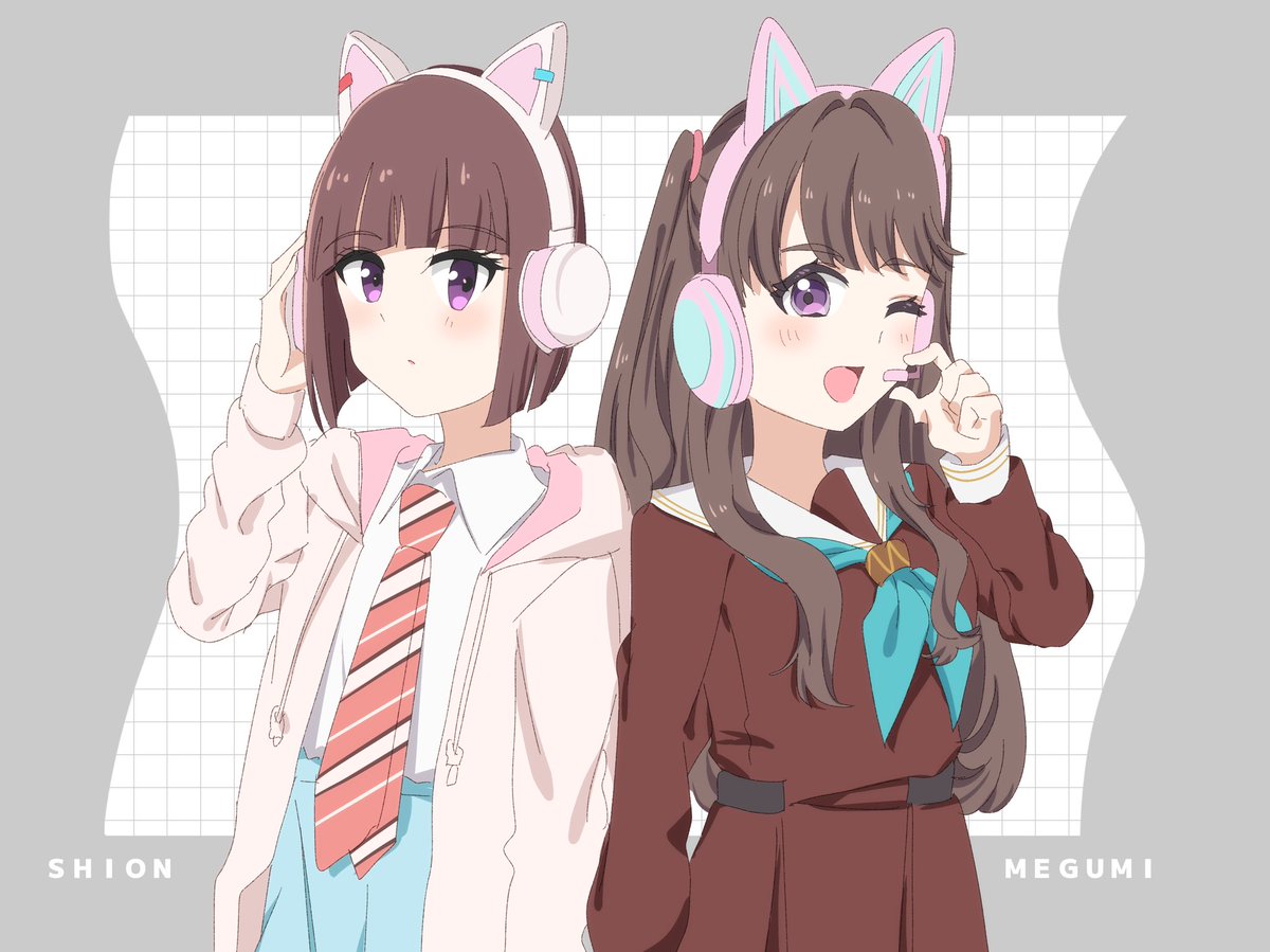 ooo00arh's tweet image. しおんちゃんとめぐちゃん！🤍
#生きづらい部　 #イキヅライブ　#蓮ノ空美術部