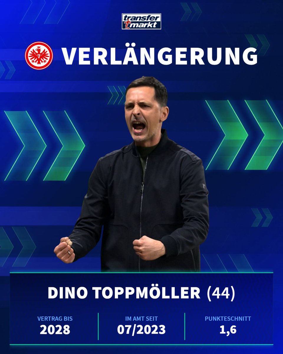 Starkes Zeichen in Frankfurt - die #SGE bindet Trainer Dino Toppmöller! ✅