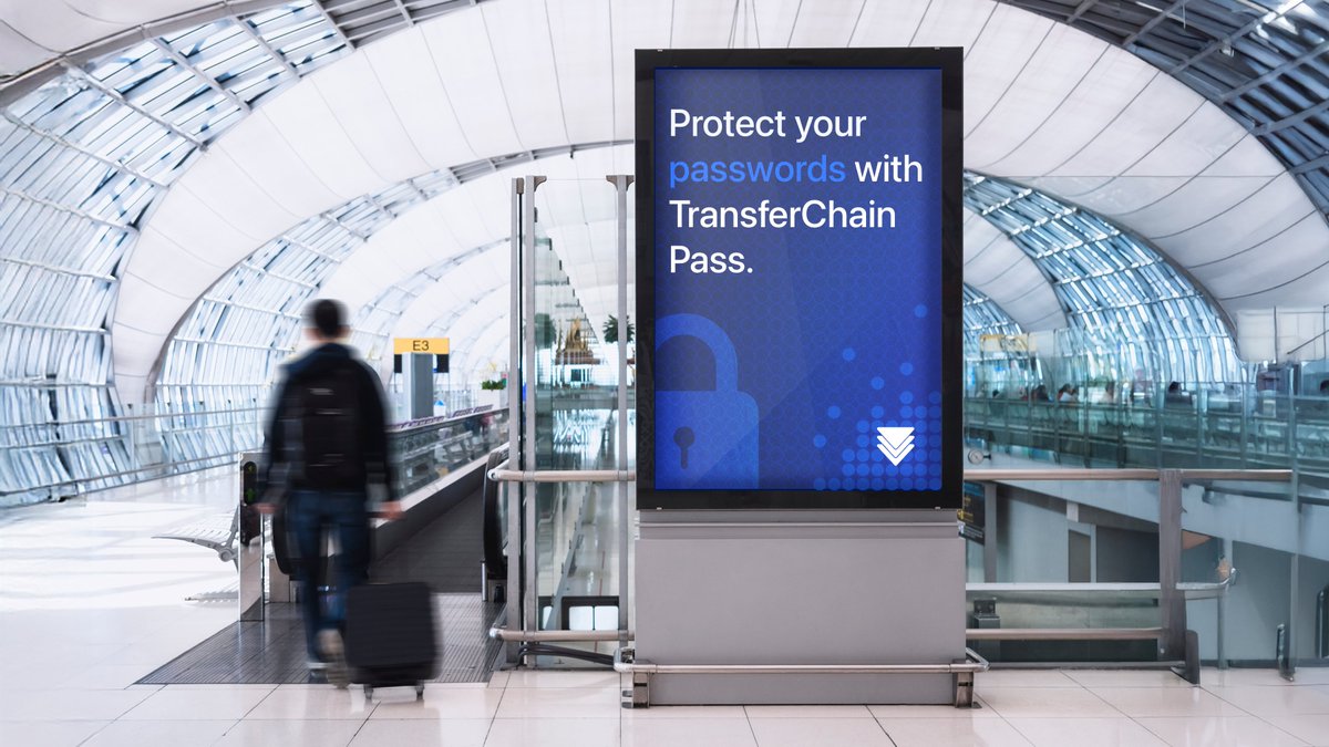 ✈️ Airports are where people, security — and hashtag#data — are constantly in motion. 
So it made perfect sense to bring our message there.

With TransferChain hashtag#Pass, we’re reshaping how passwords are stored, shared, and protected across wherever you are.

🌍 Manage your