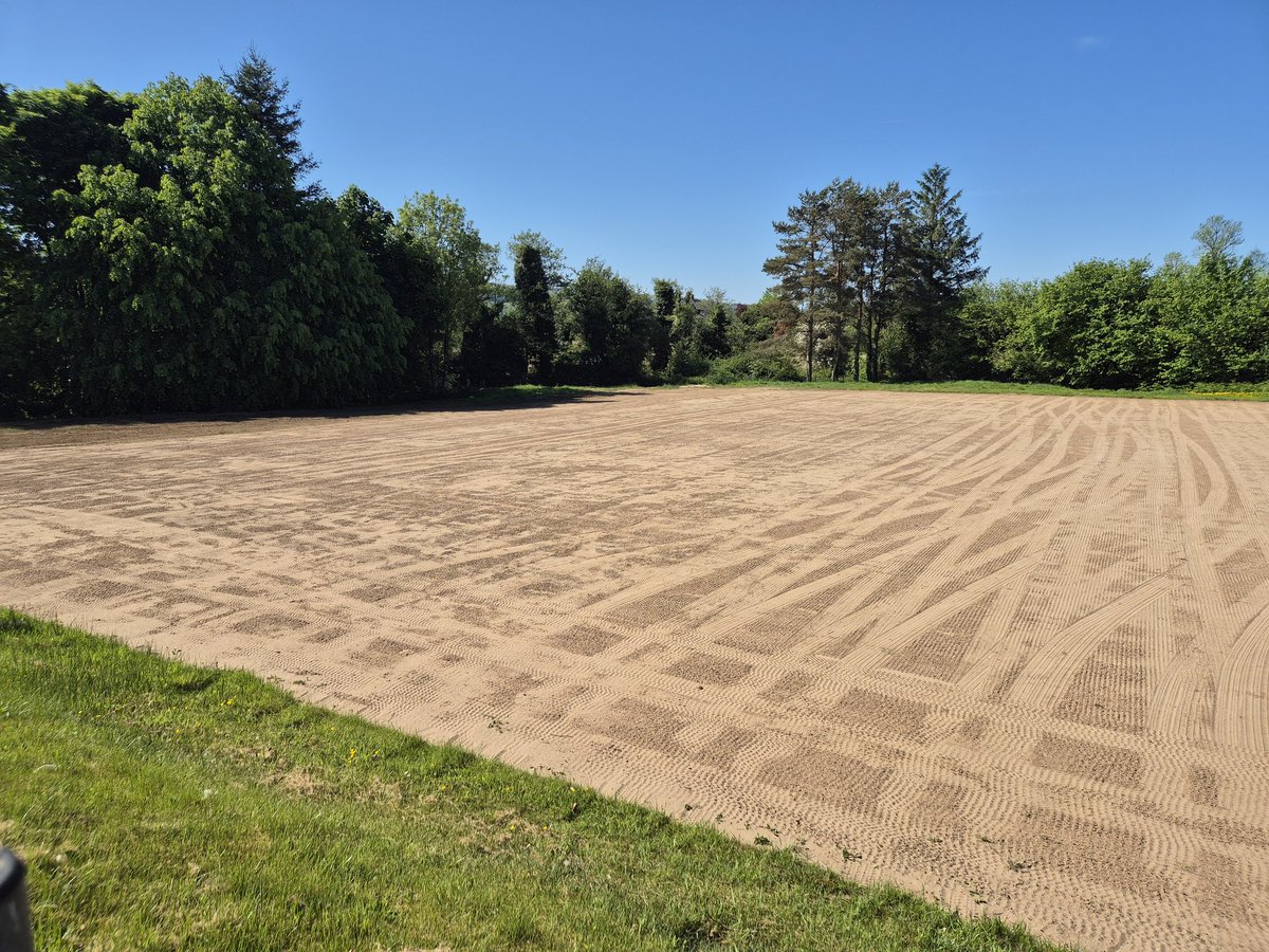 Big day in St Columban's. Our new playing pitch is seeded.  <a href="/BelcooGAA/">BelcooGAA</a> <a href="/fermanaghcnamb/">Fermanagh Cumann na mBunscol</a>