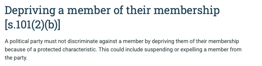 Finally, and this feels very relevant to women I know in the Green Party <a href="/GWDeclaration/">Green Women's Declaration</a>, many of whom have been expelled or indefinitely suspended after making their GC views apparent: