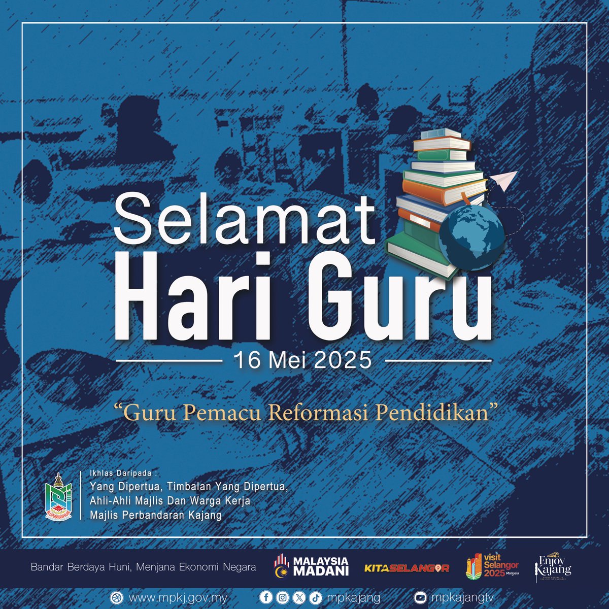 SELAMAT HARI GURU KEPADA SEMUA PENDIDIK DI MALAYSIA

16 MEI 2025

Jasa, khidmat bakti dan ilmu pengetahuan yang dicurahkan amat dihargai serta sentiasa dalam ingatan kami.

'GURU PEMACU REFORMASI PENDIDIKAN'