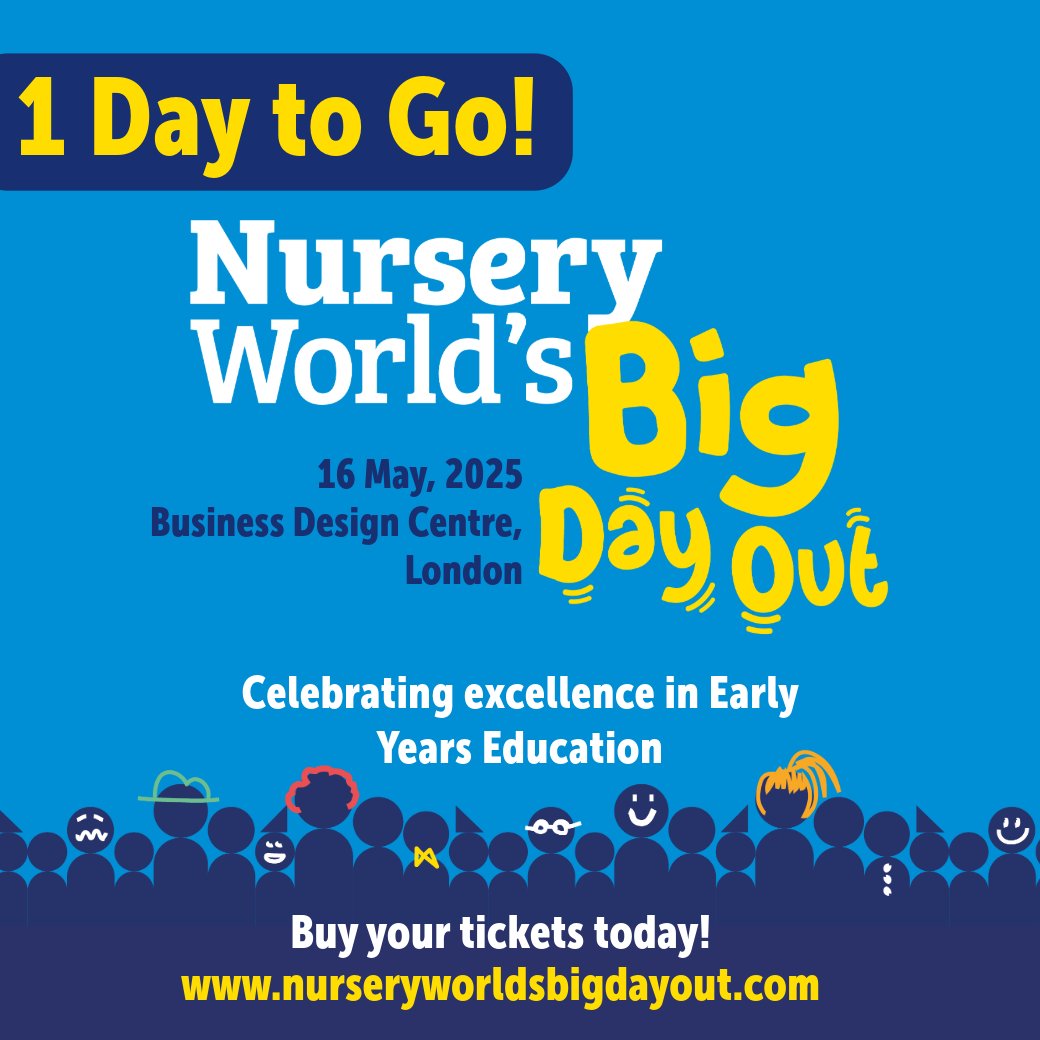 We can't believe #NWBigDayOut2025 is TOMORROW!🥳

🗣️100+ speakers
✍️8 hours of CPD learning
🎤6 live stages
... and 1 BIG Day Out!💥

We can't wait to see you there! 🤩

🎟️ P.S. There's still time to buy tickets...👉 ow.ly/jUN850VaPUu

#EarlyYears #EYFS #Education