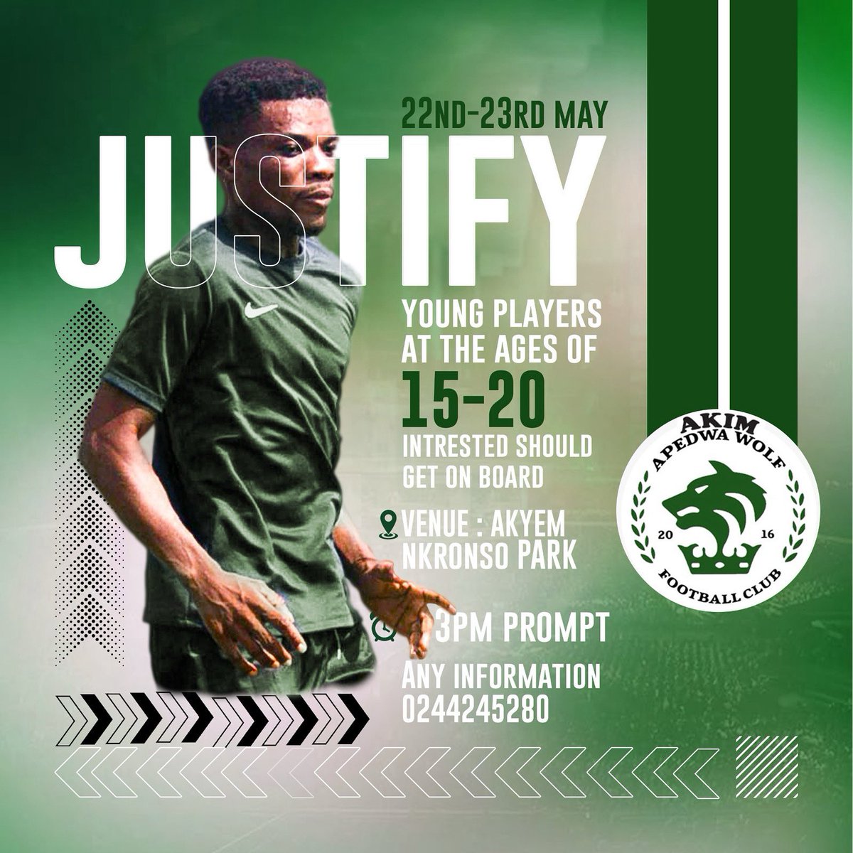 Justify justify !!!!!!!!  #apedwawolffootballclub💚⚽️