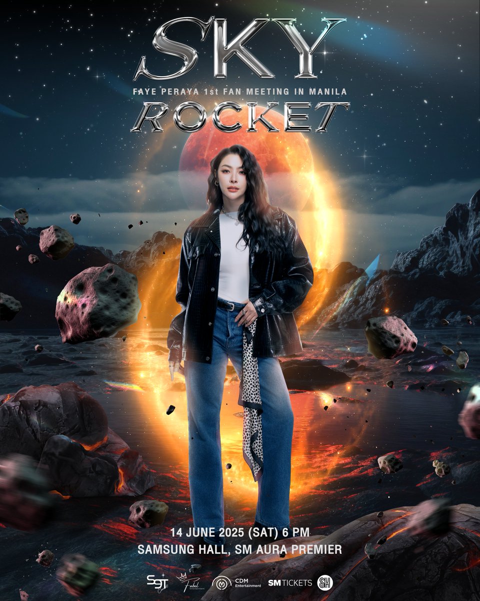 S9TConcert's tweet image. Get ready for something phenomenal and sensational at FAYE PERAYA 1st FAN MEETING &amp;lt;SKYROCKET&amp;gt; IN MANILA 🌻💛

📅 Happening Saturday 14th June 2025 at Samsung Hall, SM Aura, 6 PM 

FAYE will take you on an adventure you won't want to miss. 🐶♠️

Tickets will go on sale 2 PM on…