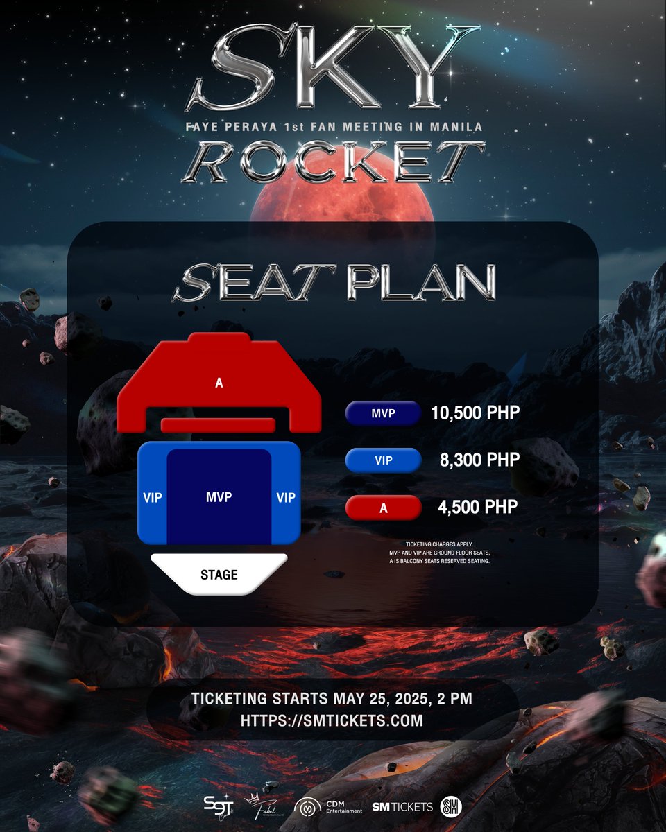 S9TConcert's tweet image. Get ready for something phenomenal and sensational at FAYE PERAYA 1st FAN MEETING &amp;lt;SKYROCKET&amp;gt; IN MANILA 🌻💛

📅 Happening Saturday 14th June 2025 at Samsung Hall, SM Aura, 6 PM 

FAYE will take you on an adventure you won't want to miss. 🐶♠️

Tickets will go on sale 2 PM on…