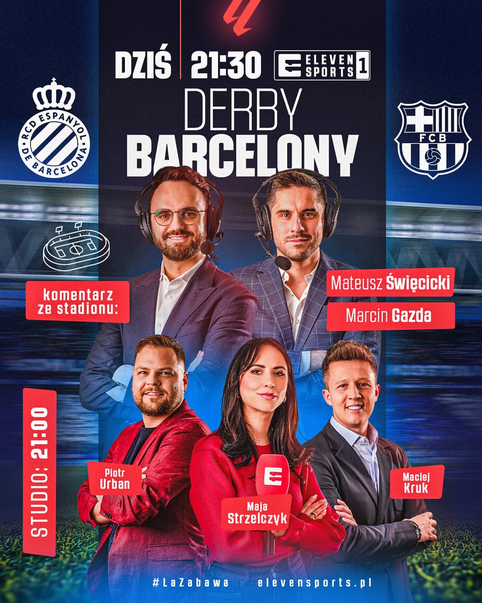 Mamy do Was bardzo ważne pytanie: Czy FC Barcelona zostanie dzisiaj mistrzem Hiszpanii? 🤔🏆

Zapraszamy do Eleven Sports 1 na dzisiejsze derby stolicy Katalonii, których stawką dla Blaugrany jest przypieczętowanie tytułu! 🔥

W studiu od 21:00 czekać na Was będą <a href="/maja_strzelczyk/">Maja Strzelczyk</a>