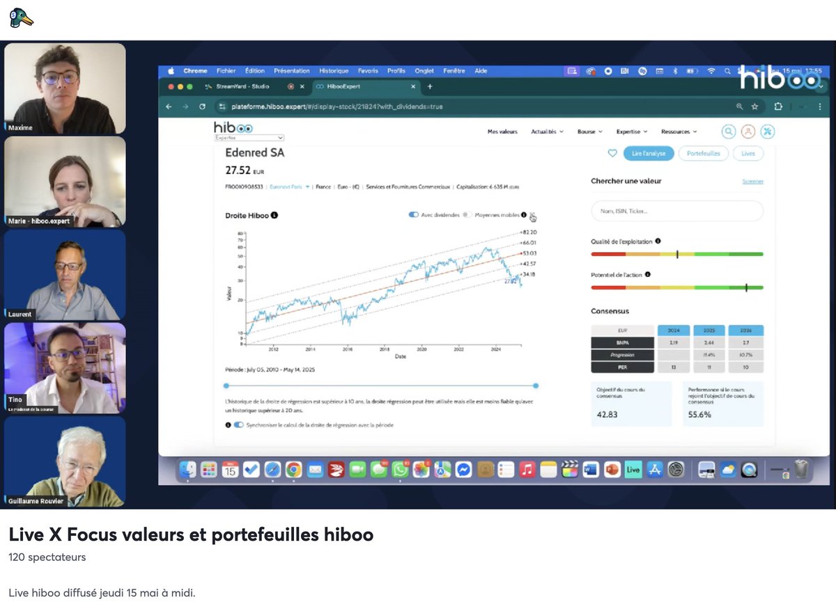 hibooexpert's tweet photo. 🔴LIVE | Focus valeurs et portefeuilles hiboo
💬Guillaume & Tino vous disent quelle position adopter pour Edenred !
Découvrez leurs conseils ici : https://t.co/pm6W1H9l31
#Hiboo #Bourse #Edenred https://t.co/mihtosXfb5