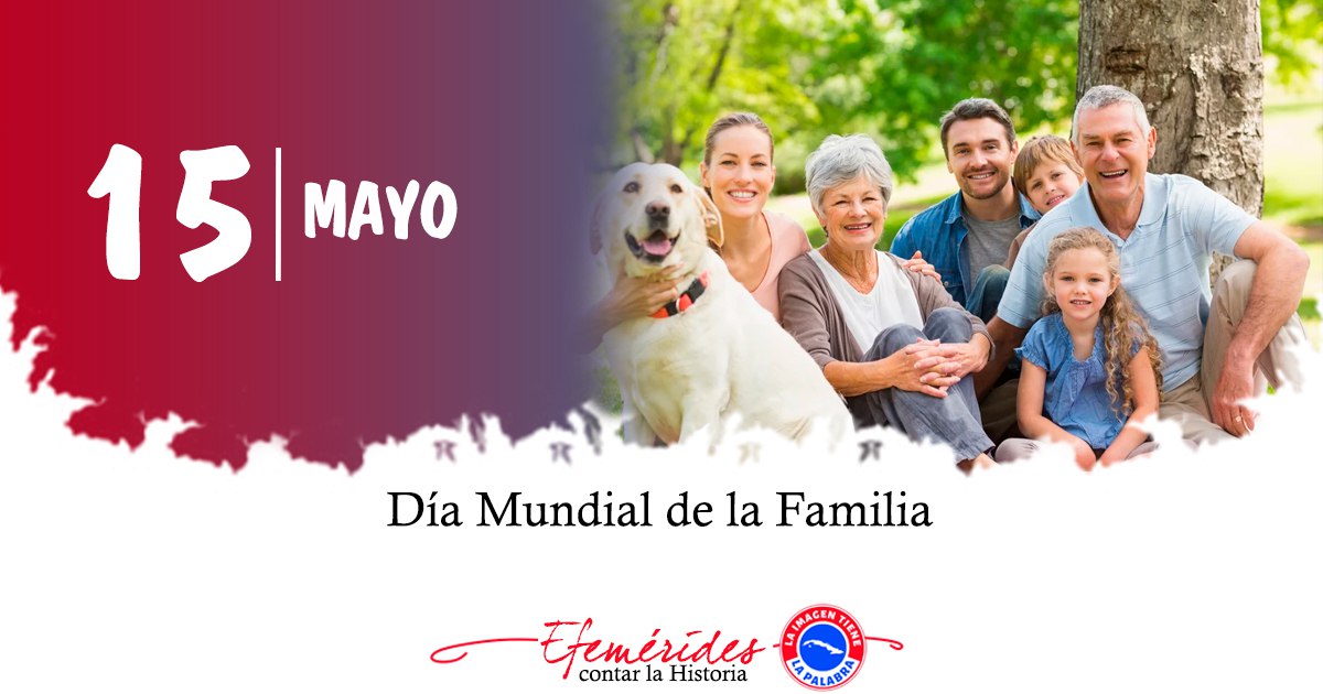 Hoy celebramos en toda #Cuba el "Día Mundial de la Familia". #PorCubaJuntosCreamos #CiegoEn26 <a href="/UlisesGuilarte/">Ulises Guilarte de Nacimiento</a> <a href="/JHGcasanova/">julio Heriberto Gómez Casanova</a> <a href="/DiazCanelB/">Miguel Díaz-Canel Bermúdez</a> <a href="/DrRobertoMOjeda/">Dr. Roberto Morales Ojeda</a> <a href="/EduardoLopezL65/">Eduardo López Leyva</a> <a href="/ArletyBarazal/">Arlety Barazal Gutiérrez 🇨🇺</a> <a href="/yamila_padron/">Yamila Cruz Padrón</a>