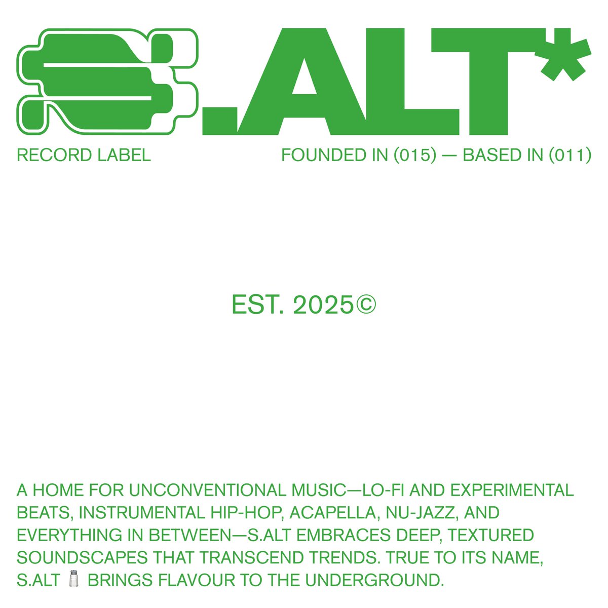 Excited to introduce S.Alt  — a sub-label to <a href="/SelvilleRecords/">Selville Records</a> , S.Alt. If for the unconventional, the soulful, the raw.

#lofihiphopmusic