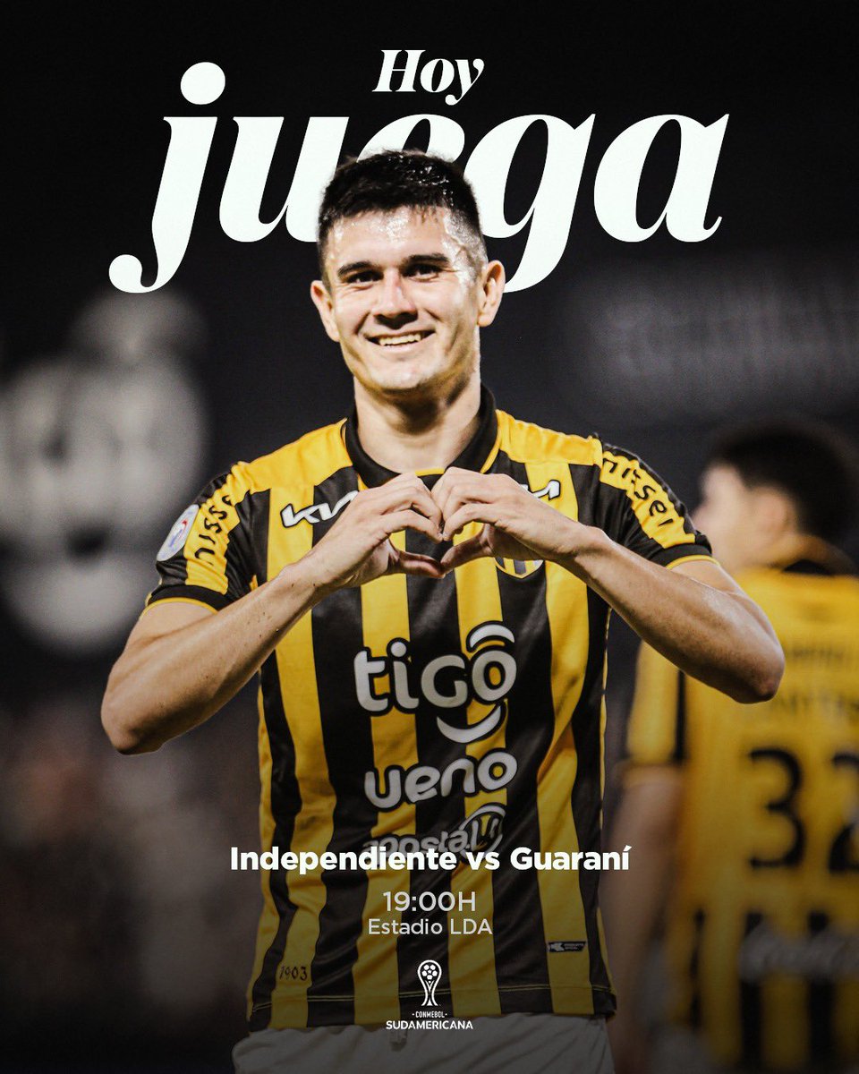 ClubGuarani's tweet photo. 🫡 ¡𝐇𝐎𝐘 #JuegaElPrimerGrande! 

#VamosLegendario🟡⚫️ https://t.co/xLZQSBuc87