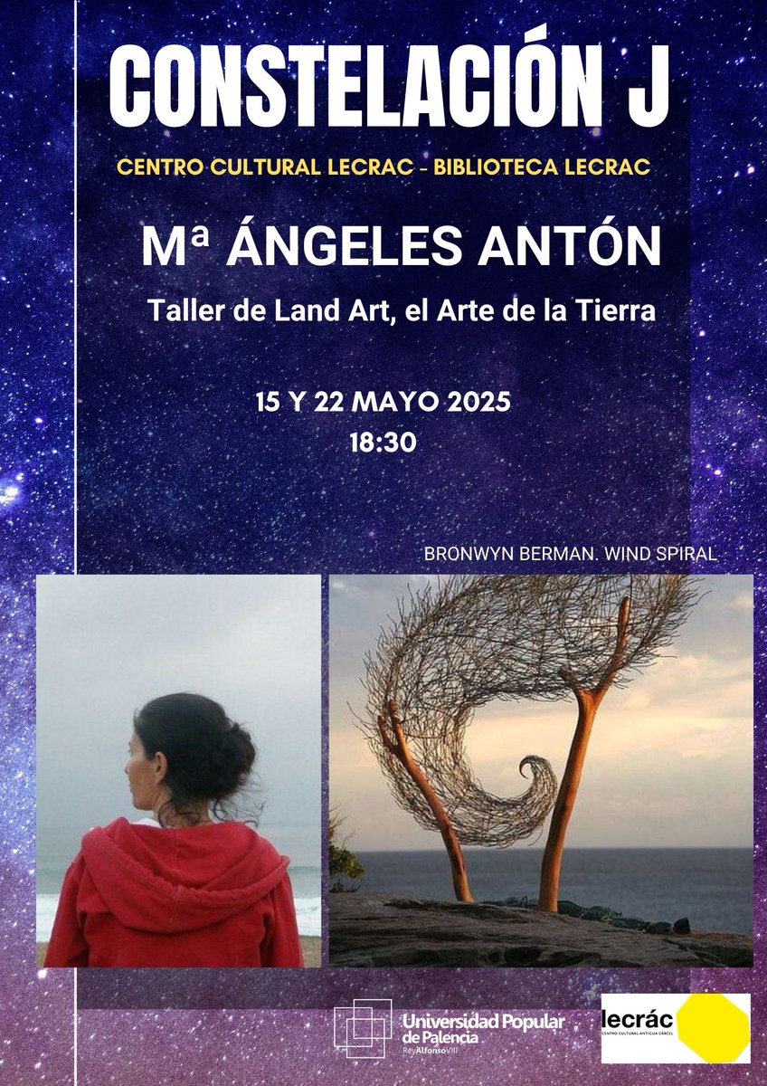 Biblioteca Lecrác (@biblecrac) on Twitter photo 📚Esta tarde charla con MªAngeles Antón sobre Land Art, el arte de la Tierra, a las 18.30 en el salón de actos de <a href="/LecracPalencia/">LECRAC PALENCIA</a> . Entrada libre hasta completar aforo
#Palencia #Bibliotecas 📚Esta tarde charla con MªAngeles Antón sobre Land Art, el arte de la Tierra, a las 18.30 en el salón de actos de <a href="/LecracPalencia/">LECRAC PALENCIA</a> . Entrada libre hasta completar aforo
#Palencia #Bibliotecas
