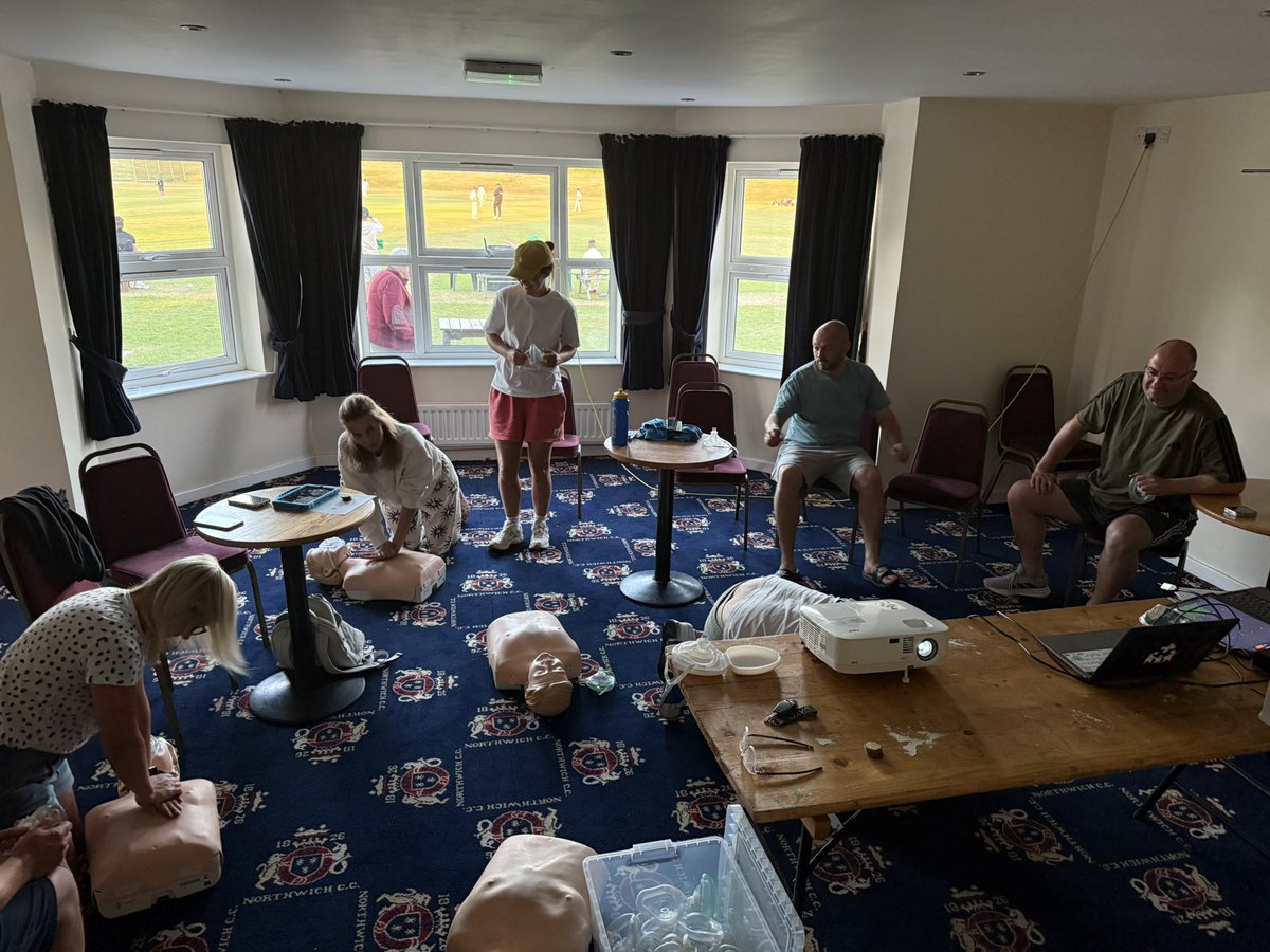 Reach First Aid (@reachaid) on Twitter photo A cricket first aid course for <a href="/Northwich_C_C/">NorthwichCricketClub</a> last night with an excellent group of volunteers. A cricket first aid course for <a href="/Northwich_C_C/">NorthwichCricketClub</a> last night with an excellent group of volunteers.