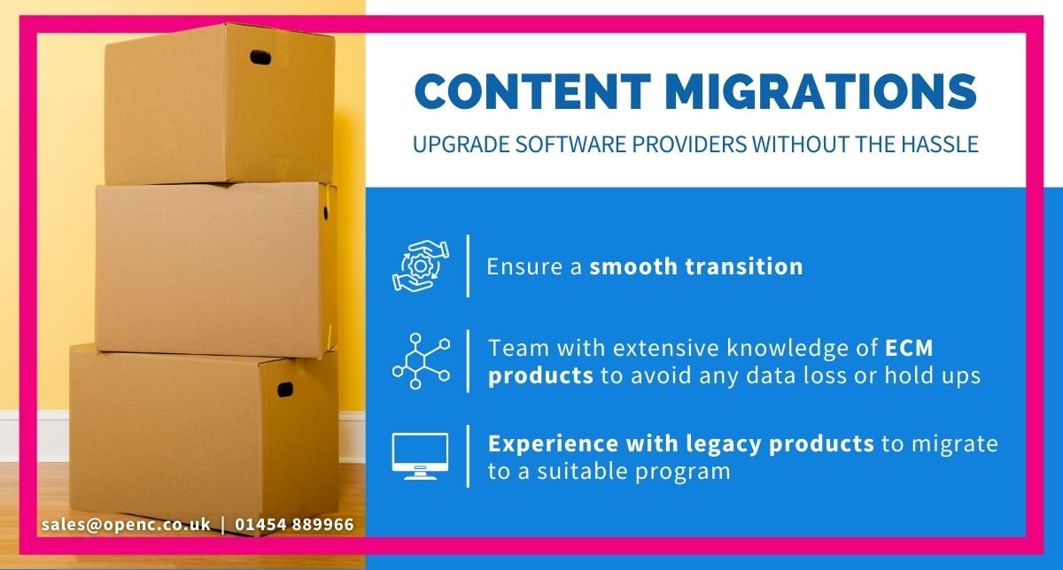OpenC_UK's tweet image. Upgrading your software shouldn’t mean interrupting your business. We ensure a seamless, disruption-free transition—start to finish.
#ContentMigration #BusinessSoftware