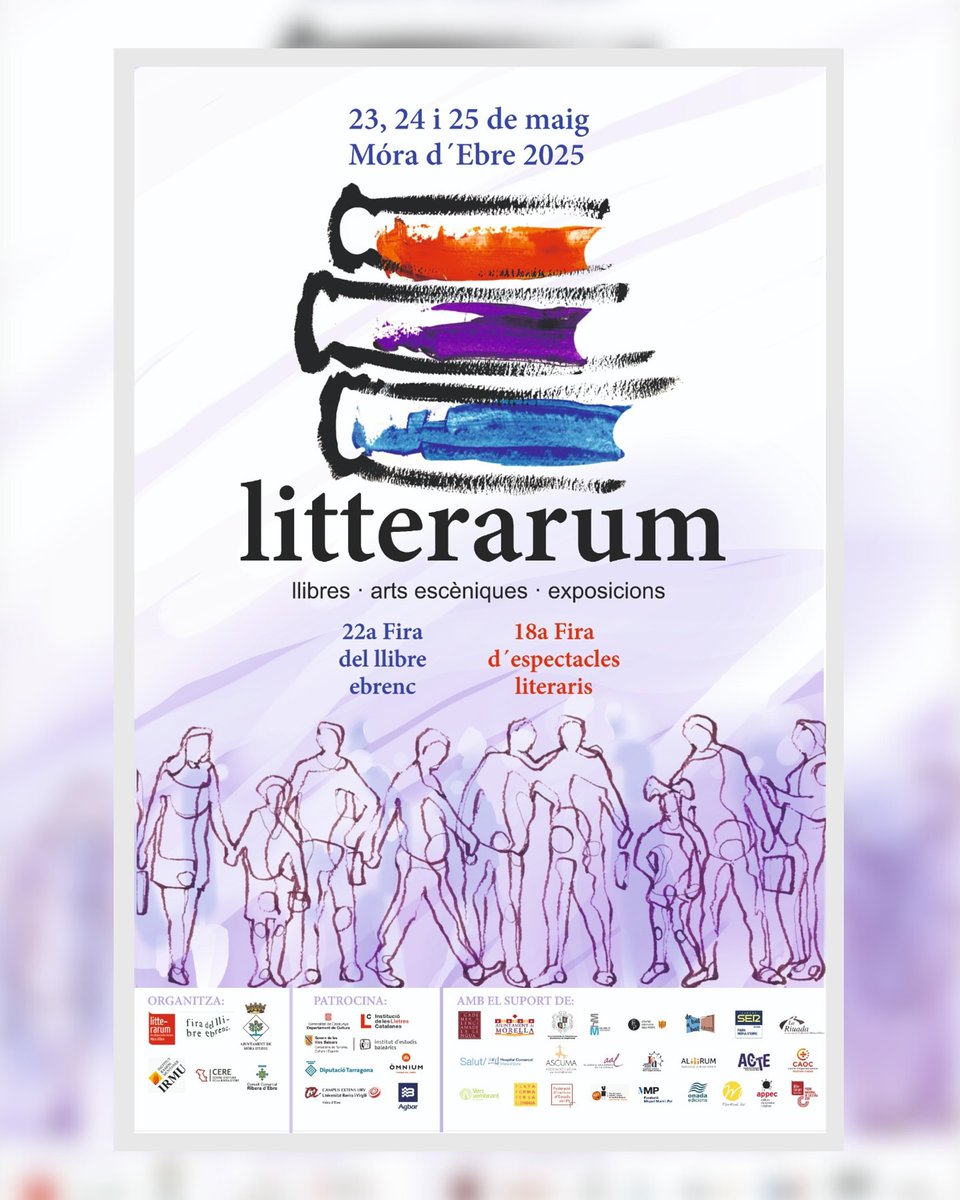 📚 "Litterarum, la 18a Fira d'espectacles literaris", torna el 23, 24 i 25 de maig a Móra d'Ebre amb espectacles literaris, presentacions de llibres d'autors ebrencs, espectacles de Litterarum Petits, contacontes i molt més! 😍

Més info 👉 tuit.cat/459Kt

#TerresdelEbre