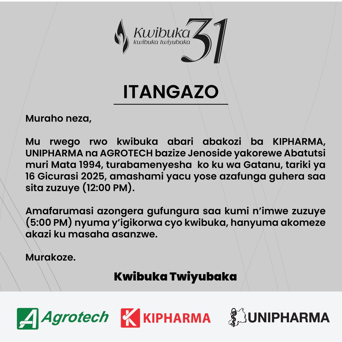 #Kwibuka31