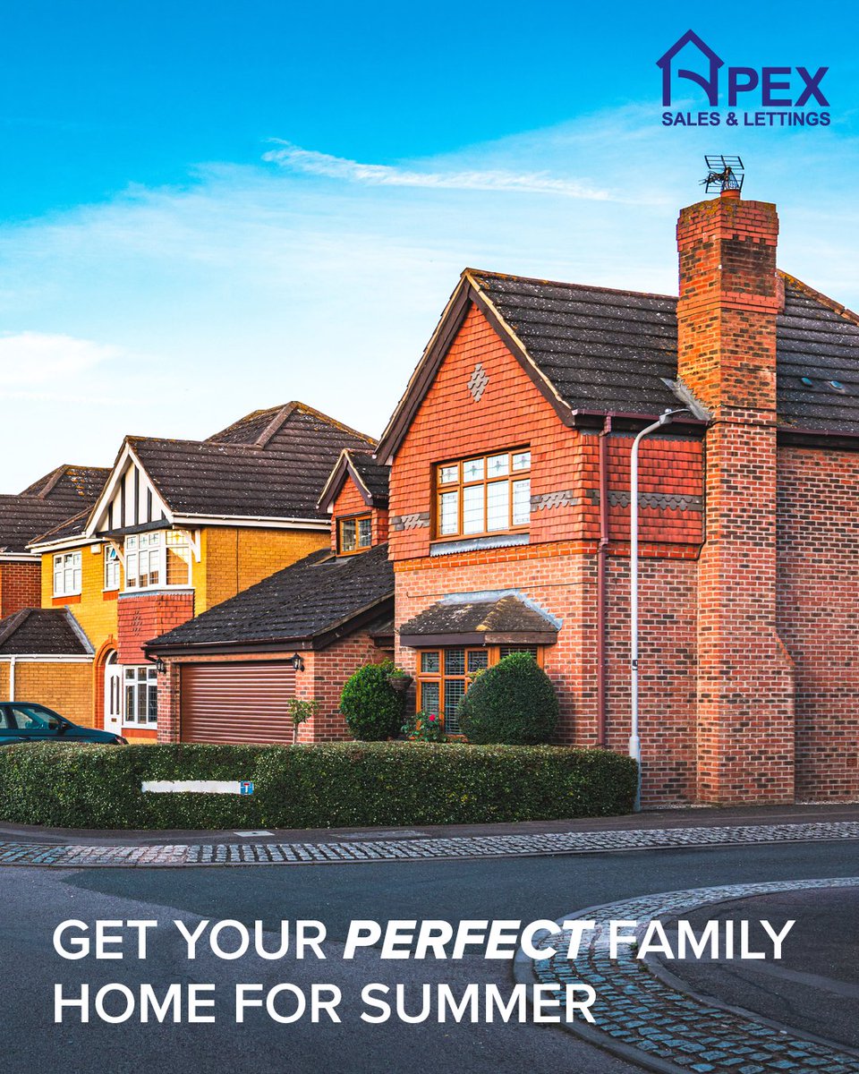 apex_lettings's tweet image. Get your perfect family home for summer with Apex Sales &amp;amp; Lettings!

Summer is the perfect time to move – let’s find your dream home today - Reach out to Us and let&apos;s get your viewings in!