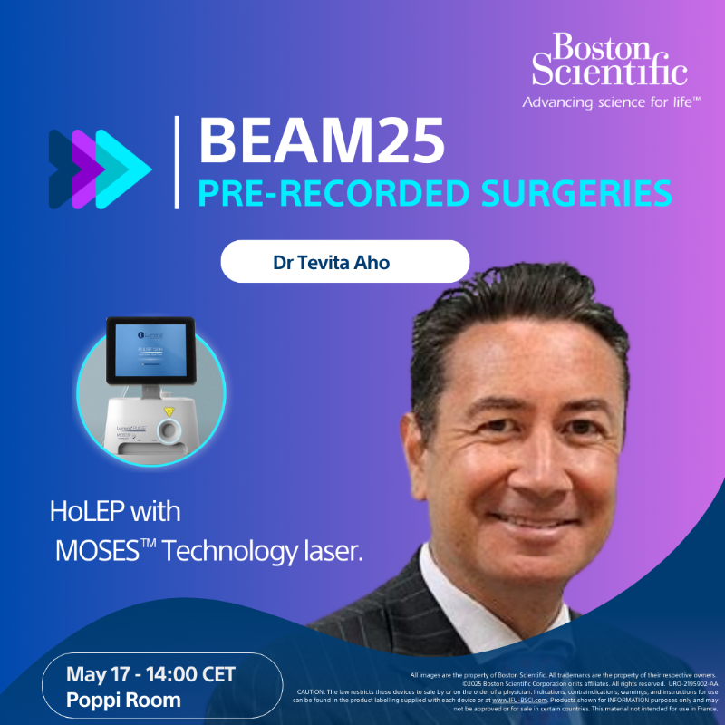 BSCEMEA_Urology's tweet photo. Join us tomorrow, May 17, at #BEAM25 for 2 interesting pre-recorded surgeries.
- At 12:30, explore RIRS with LithoVue Elite by @SkolarikosAndre.
- At 14:00, delve into #HoLEP with #Mosestech by Tev Aho.

Learn from leading experts and enhance your surgical techniques.

#BSCEMEA
