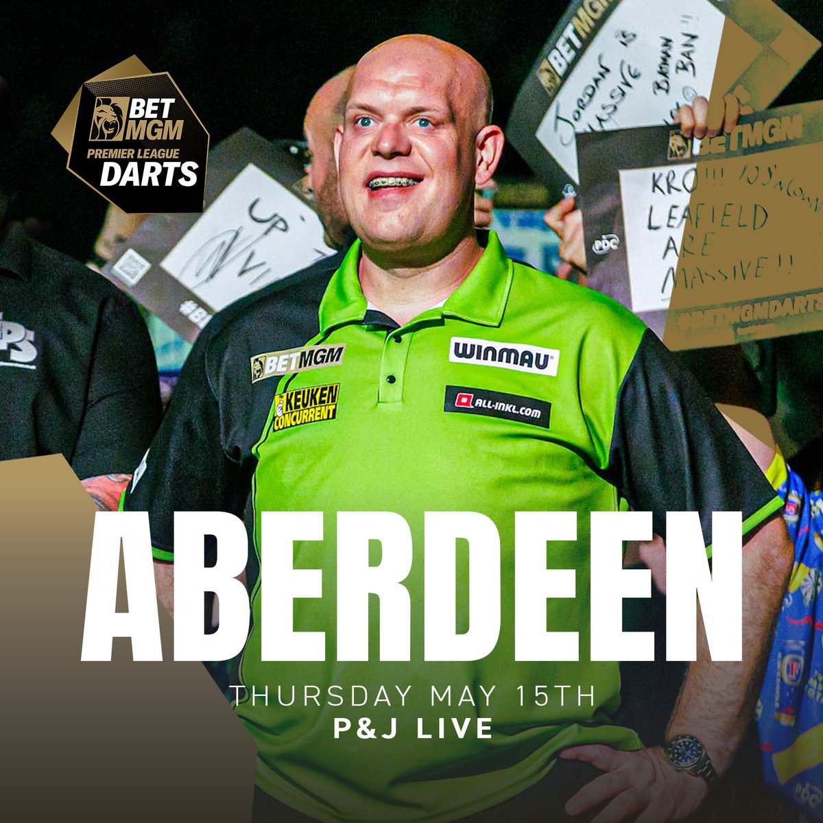 All on the line in Aberdeen. 💚

MVG vs. Nathan Aspinall | 7:15pm | Sky Sports 📺

MVG opens the night against Nathan Aspinall in a match that could define his Premier League campaign. A win — and his first nightly title of 2025 — would seal his place at The O2.

Big pressure,