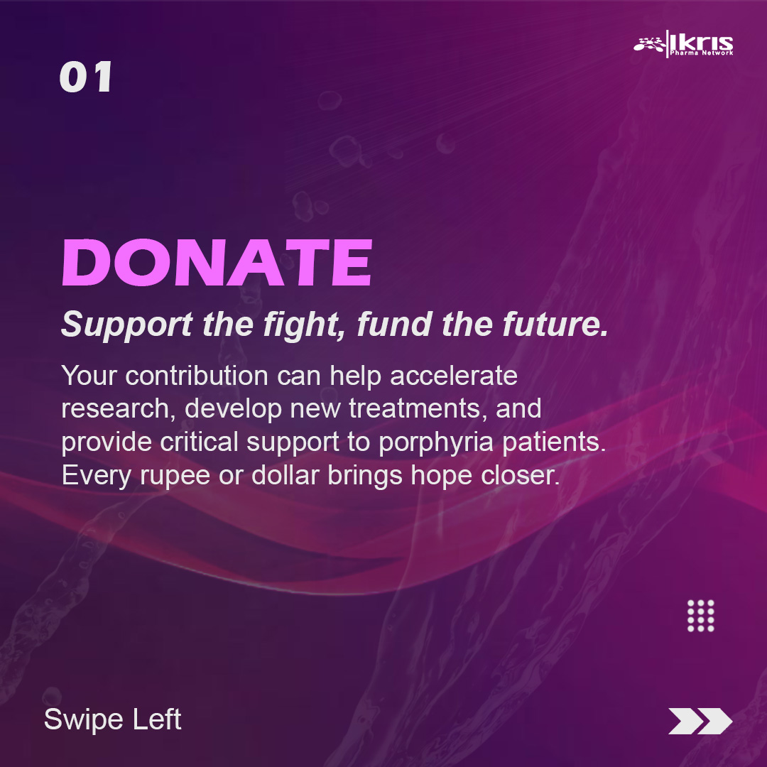 IkrisPharma's tweet image. On this journey with Porphyria warriors, YOU are the difference.
💜 5 ways to support. 1 mission: a better tomorrow.
Let’s be the voice, the light, and the community they can count on. 

#PorphyriaStrong  #SupportRareDiseases #WorldPorphyriaWeek #IkrisPharmaNetwork