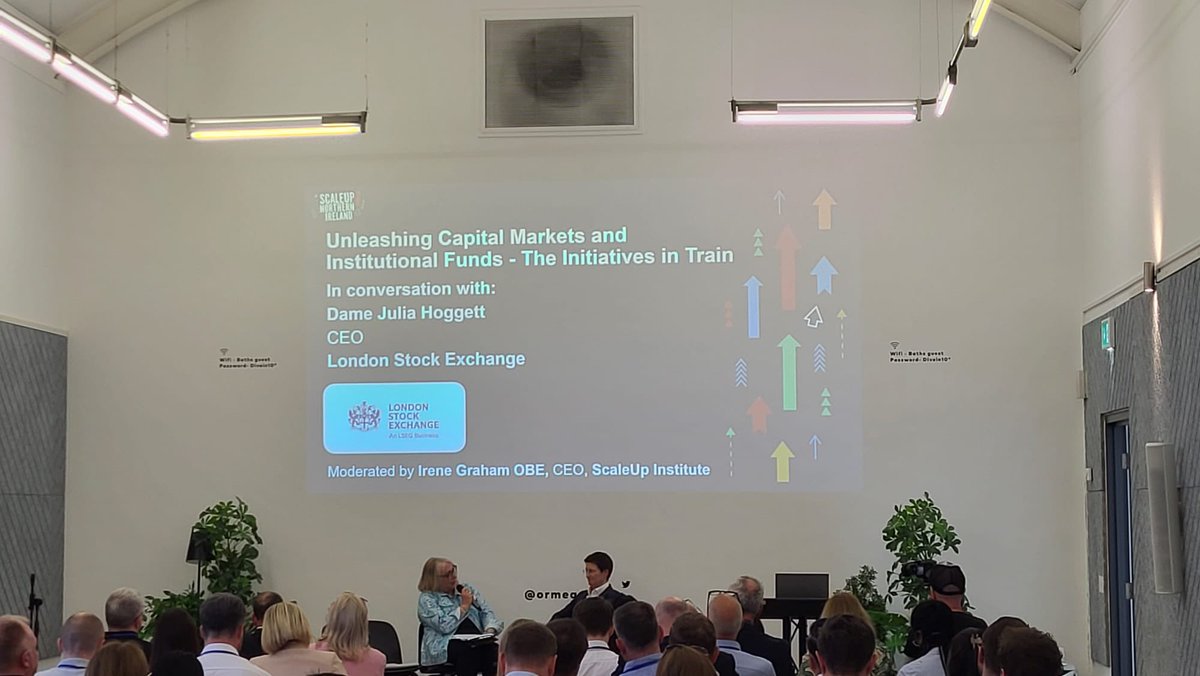 ScaleUp Institute (@scaleupinst) on Twitter photo Dame Julia Hoggett CEO <a href="/LSEplc/">London Stock Exchange</a> joins Irene Graham OBE CEO <a href="/scaleupinst/">ScaleUp Institute</a> on the stage to discuss unleashing capital markets and institutional funds, the initiatives and opportunities ahead. #scaleupnorthernireland Dame Julia Hoggett CEO <a href="/LSEplc/">London Stock Exchange</a> joins Irene Graham OBE CEO <a href="/scaleupinst/">ScaleUp Institute</a> on the stage to discuss unleashing capital markets and institutional funds, the initiatives and opportunities ahead. #scaleupnorthernireland