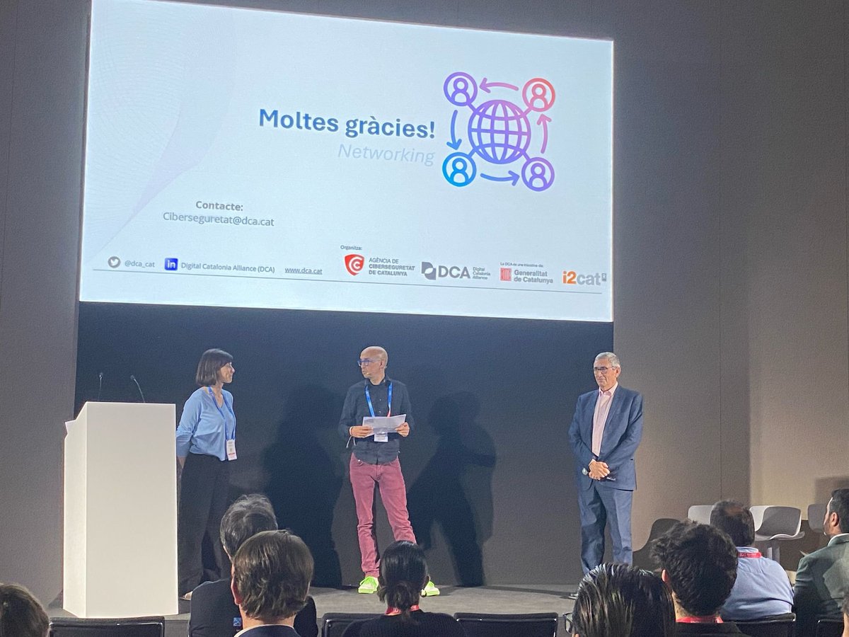 dca_cat's tweet photo. @neoticasolution @build38dotcom @edorteam @ApoloCybersec @tic @ciberseguracat @BcnCyberCon 🛡️Tanquem la jornada de la #DCACiber amb una sessió de networking per afavorir connexions entre professionals, empreses i institucions del sector.

🤝Compartim reptes, solucions i visions per enfortir l’ecosistema català de #ciberseguretat.

#DigitalCatAlliance #BCC25 https://t.co/N5sPvmBy0Z