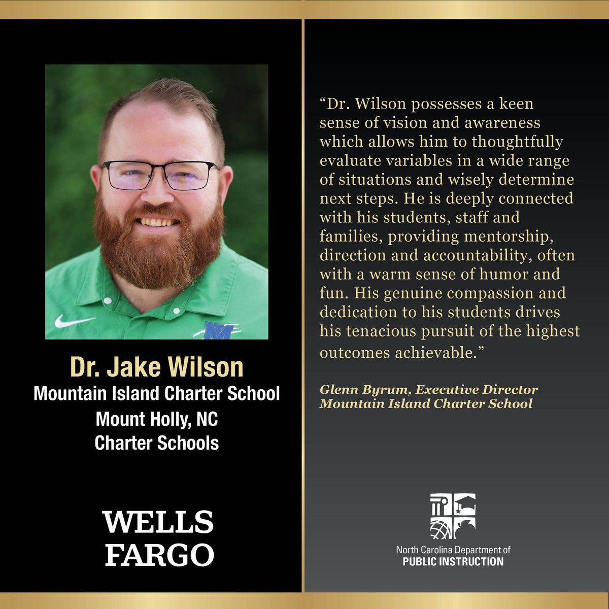 NC Public Schools (@ncpublicschools) on Twitter photo Who will be the next 2025 <a href="/WellsFargo/">Wells Fargo</a> NCPOY? Meet the Charter School POY Dr. Jake Wilson. Join us May 16 at 11:30 am for pre-show & NCPOY ceremony livestream - youtube.com/ncpublicschools & facebook.com/NCPublicSchools, with support from <a href="/EquitableFin/">Equitable</a> & <a href="/MyPBSNC/">PBS North Carolina</a>. Who will be the next 2025 <a href="/WellsFargo/">Wells Fargo</a> NCPOY? Meet the Charter School POY Dr. Jake Wilson. Join us May 16 at 11:30 am for pre-show & NCPOY ceremony livestream - youtube.com/ncpublicschools & facebook.com/NCPublicSchools, with support from <a href="/EquitableFin/">Equitable</a> & <a href="/MyPBSNC/">PBS North Carolina</a>.
