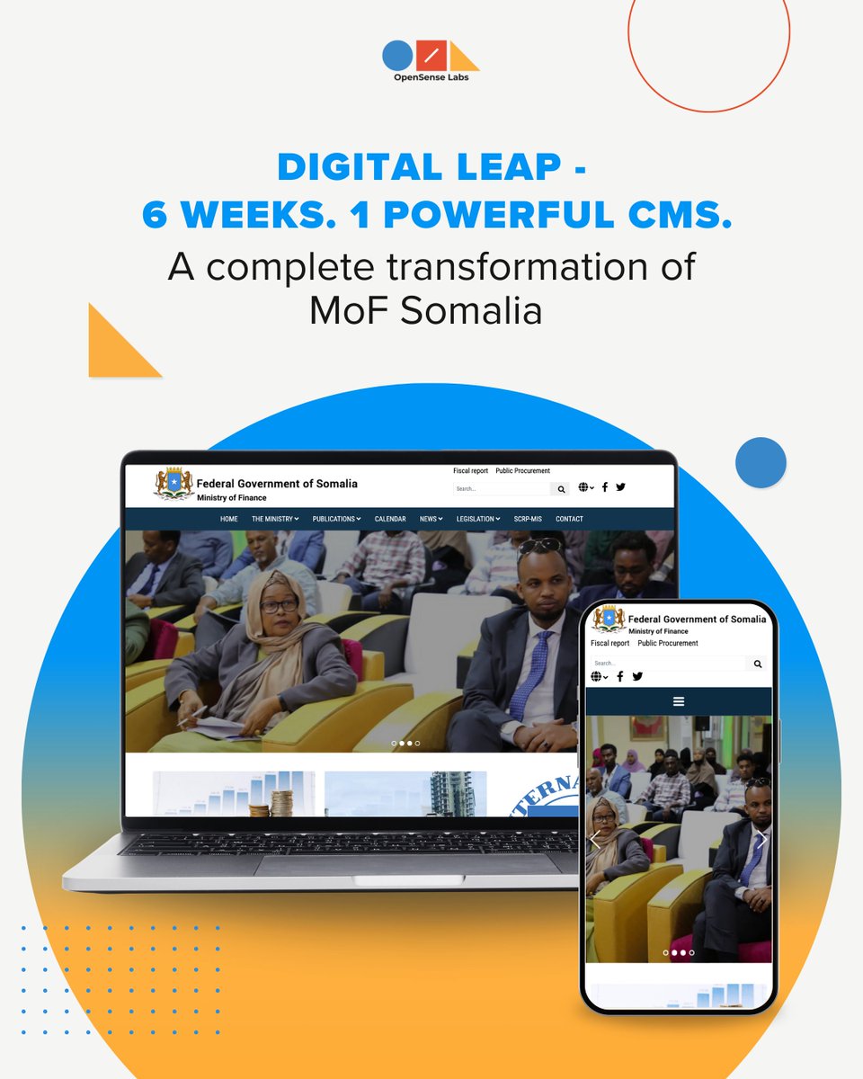 OpenSenseLabs's tweet image. No more lost reports.

No more language gaps.

Just a faster, smarter, multilingual platform for MoF Somalia — built to serve citizens better.

#OpenSenseLabs #OSL #CivicTech #Drupal #DigitalGovernance #DigitalTransformation #GovTech #TECH4ALL #MOF