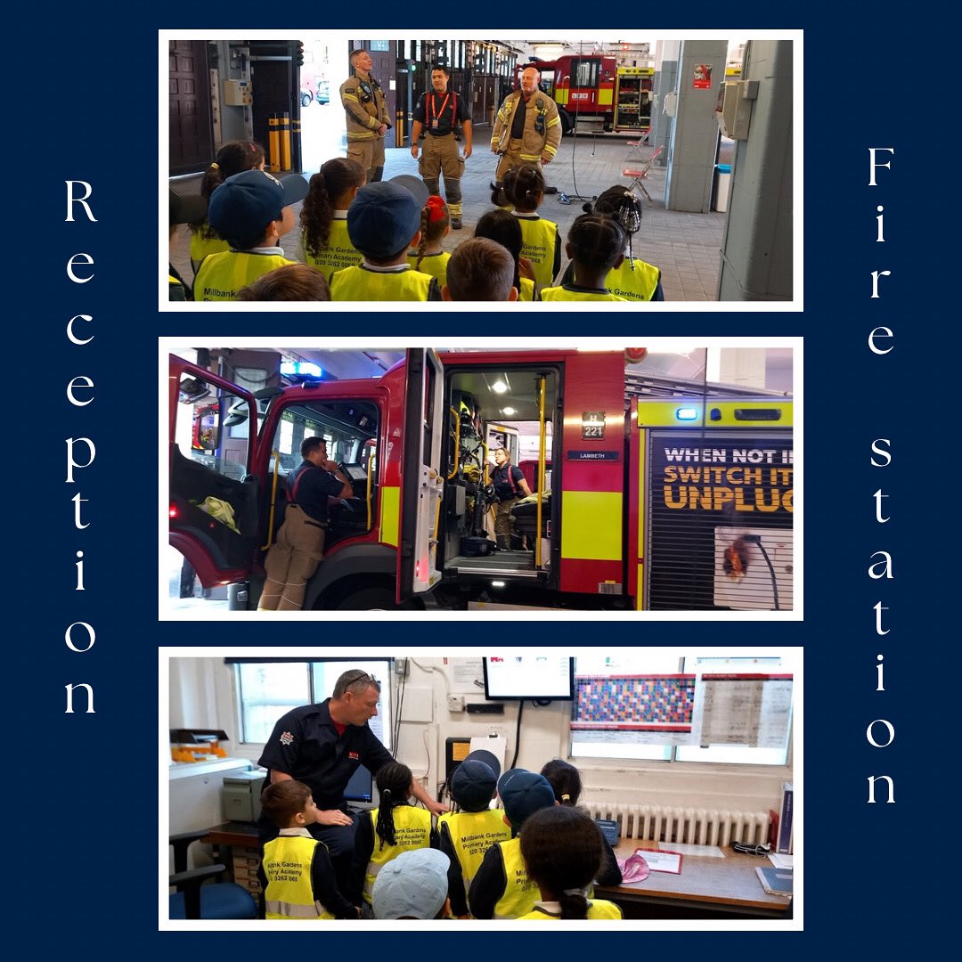 This week, it was our Reception class’s turn to visit Lambeth Fire Station.The children had an amazing time exploring the station, sitting inside the fire engine, and even having a go at using the hose. A huge thank you to the firefighters for such a truly memorable experience.