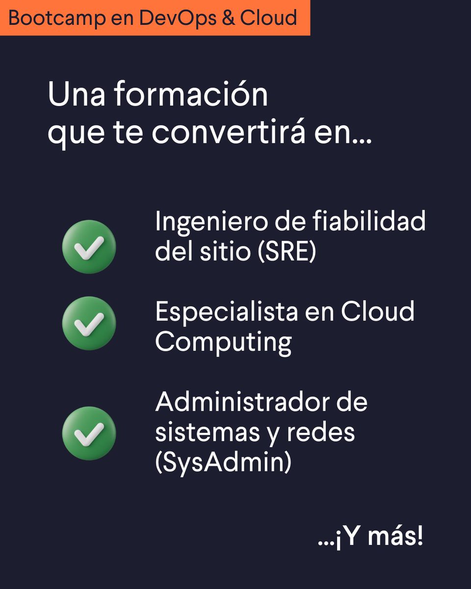 KeepCoding_'s tweet image. ➡️ El mercado no espera.
Las empresas ya no buscan técnicos que sigan instrucciones. Buscan builders que sepan diseñar, automatizar y escalar desde 0.
Eso es dominar #DevOps y #Cloud Computing.
Si tú también quieres jugar en esa liga, empieza ya 👉 bit.ly/3Z9q2p9